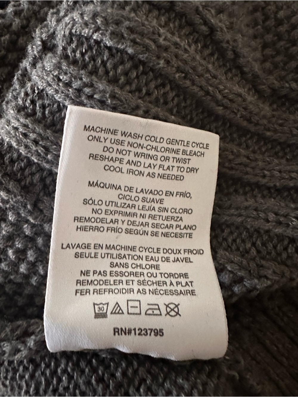 $298 Alp N Rock ANR+ Grey and Black Colorblock Organic Cotton Sweater Size XL - Picture 8 of 8